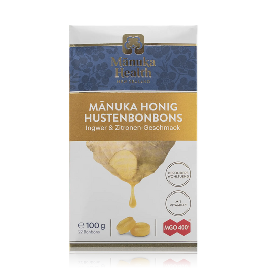 Manuka Honig Hustenbonbons Ingwer-Zitronen Geschmack (100g) - ROTE.PLACE