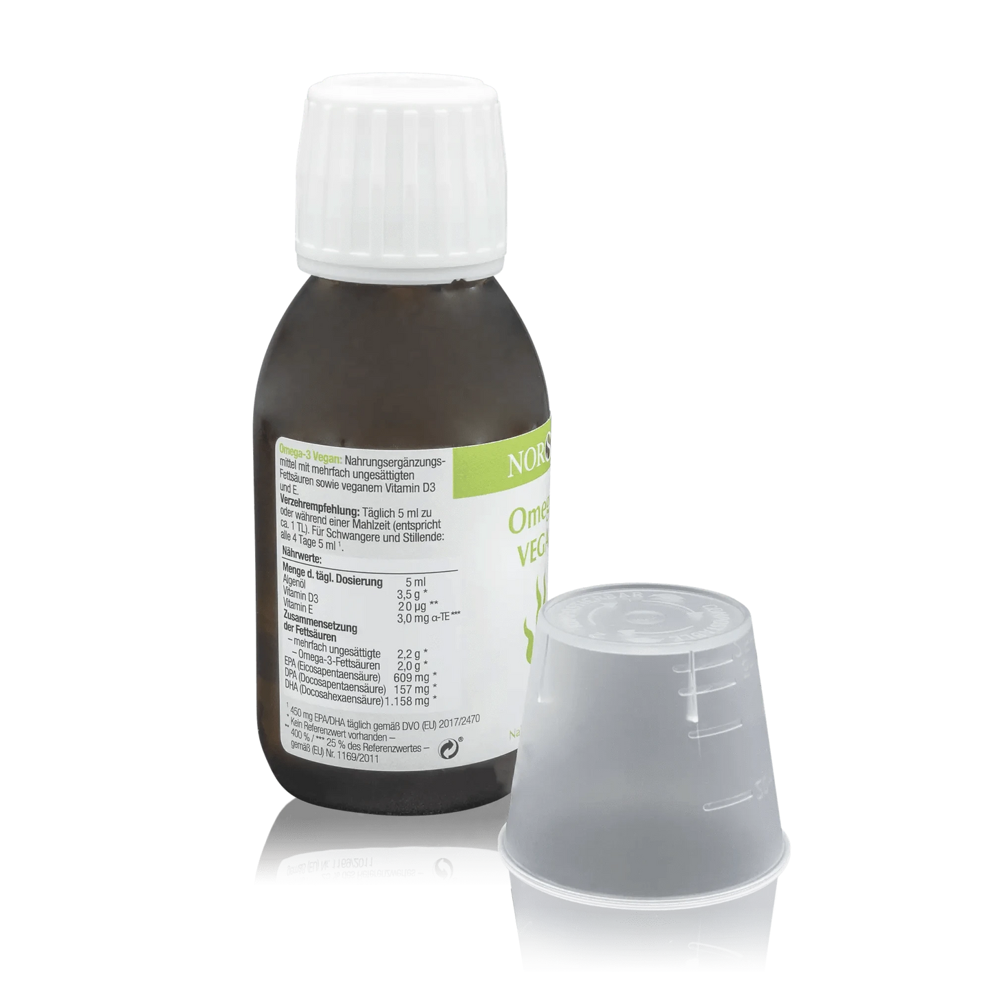 Norsan Algenöl Omega 3 Vegan mit Olivenöl und Zitronengeschmack (100ml) - ROTE.PLACE