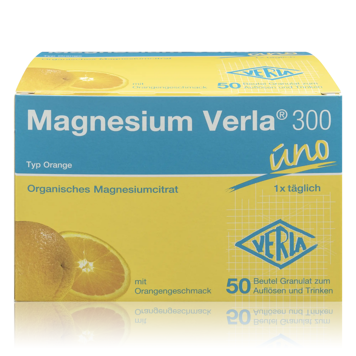 Magnesium Verla 300 uno Granulat mit Orangengeschmack zum Auflösen (50 St.)