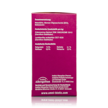 Omni Biotic Cat & Dog - 60 g - Seitenansicht mit Zusammensetzung
