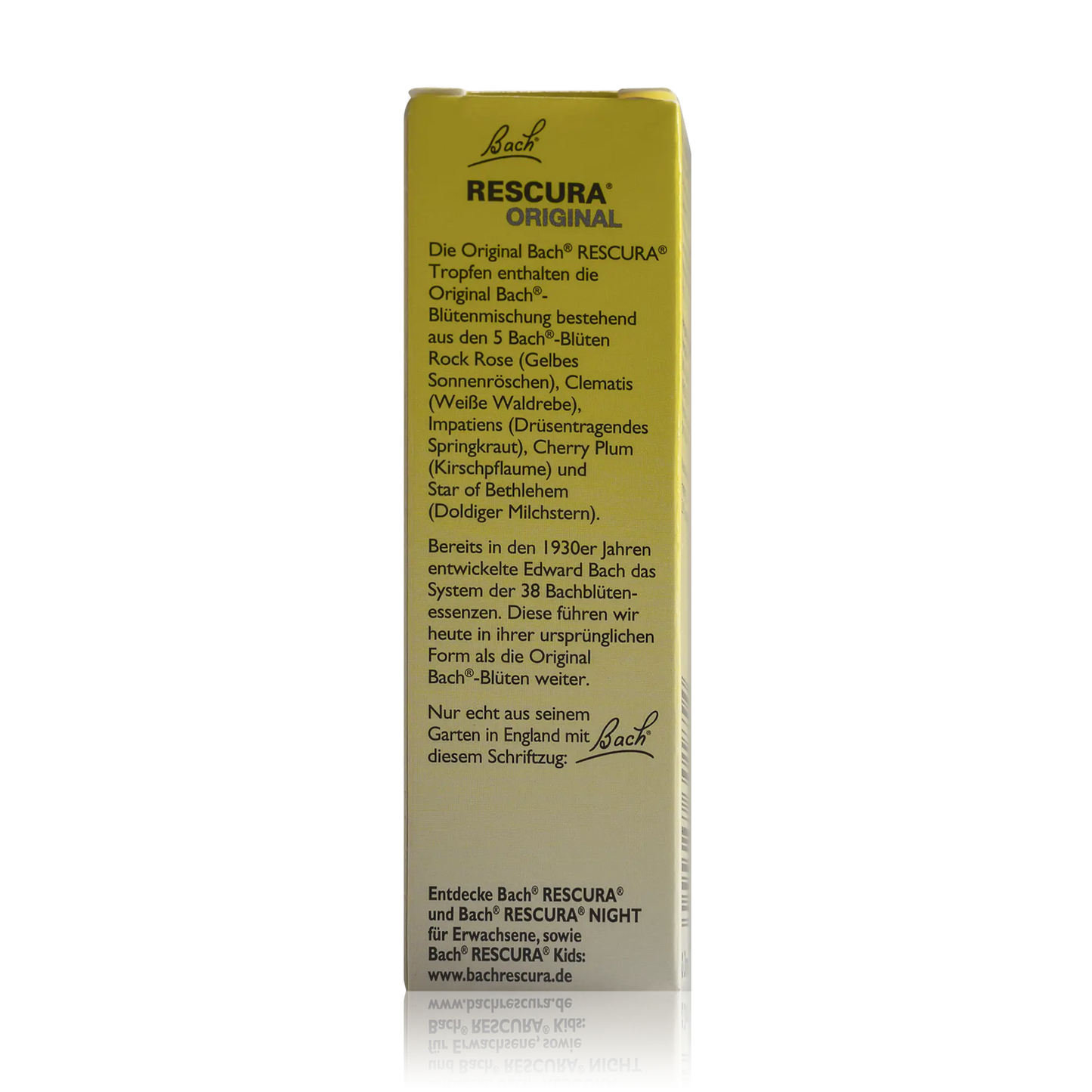 Bachblüten Original Rescura Tropfen mit Alkohol 20 ml - Seitenansicht