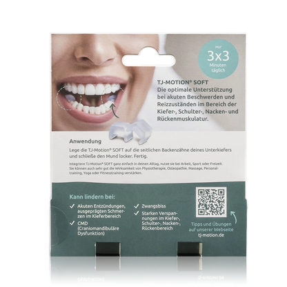 TJ-Motion be in balance SOFT - 1 Stück - Rückseitensicht mit QR-Code