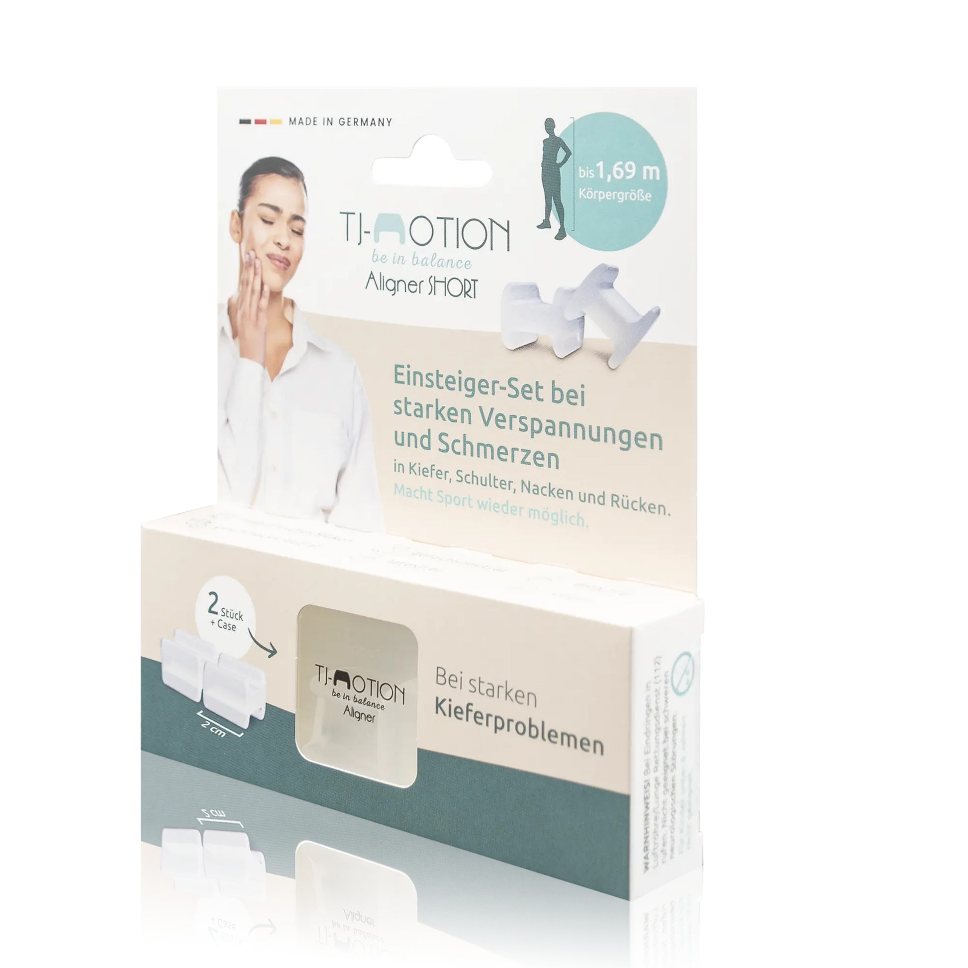 TJ-Motion be in balance Aligner SHORT - bis 1,69m Körpergröße - 1 Stück - Vorderansicht schräg