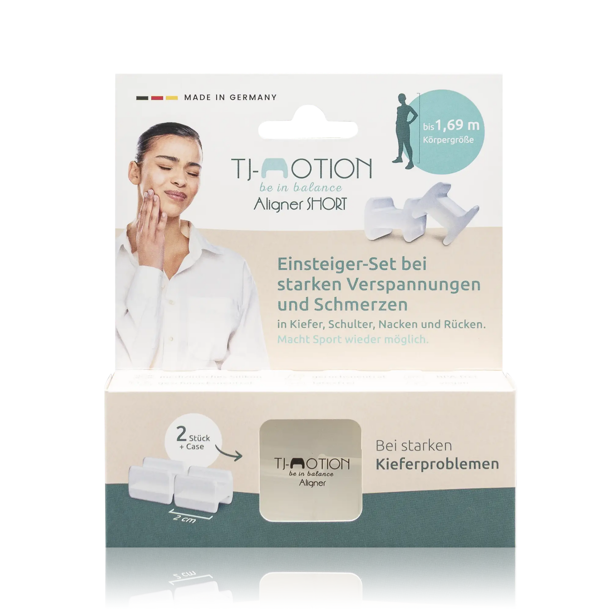 TJ-Motion be in balance Aligner SHORT - bis 1,69m Körpergröße - 1 Stück - Vorderansicht