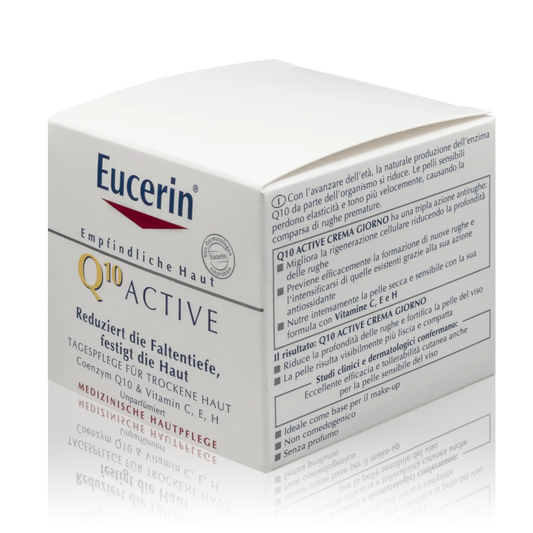 Eucerin Q10 Active Tagescreme - Sanfte Anti-Falten-Pflege speziell für empfindliche Haut (50 ml) - ROTE.PLACE