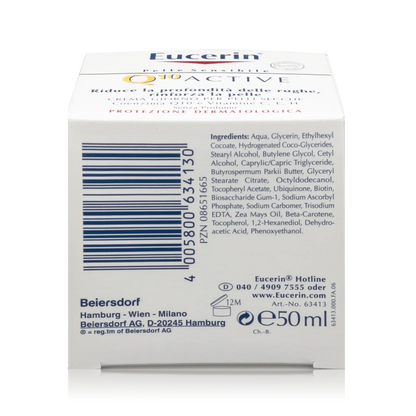 Eucerin Q10 Active Tagescreme - Sanfte Anti-Falten-Pflege speziell für empfindliche Haut (50 ml) - ROTE.PLACE