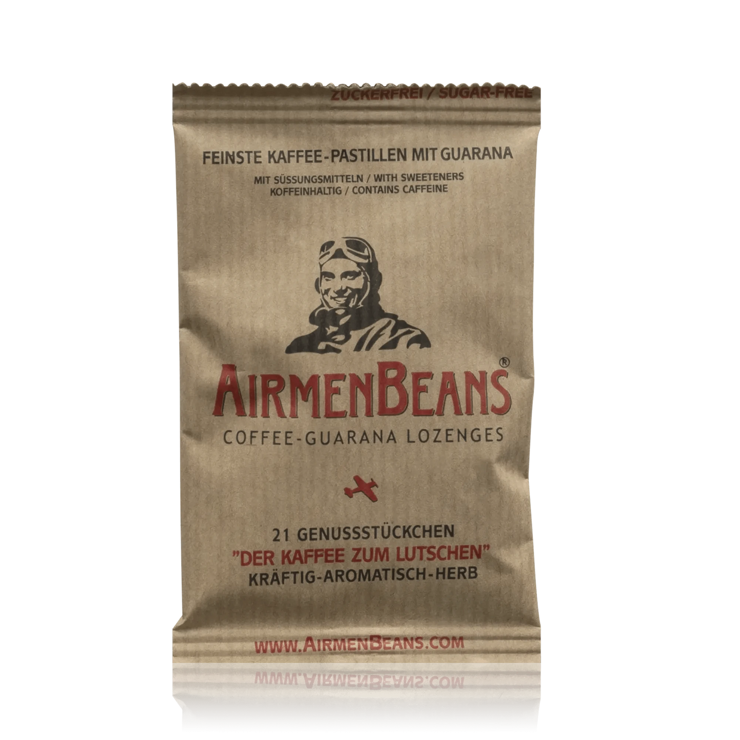 AirmenBeans Feinste vegane Kaffee Pastillen mit Guarana (21 g) - ROTE.PLACE
