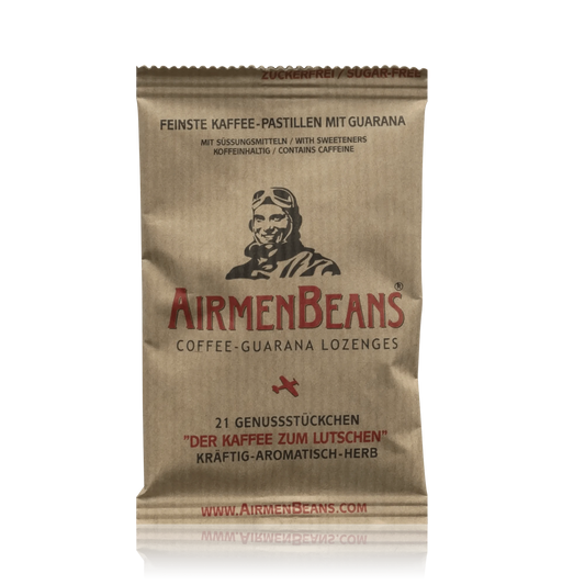 AirmenBeans Feinste vegane Kaffee Pastillen mit Guarana (21 g) - ROTE.PLACE
