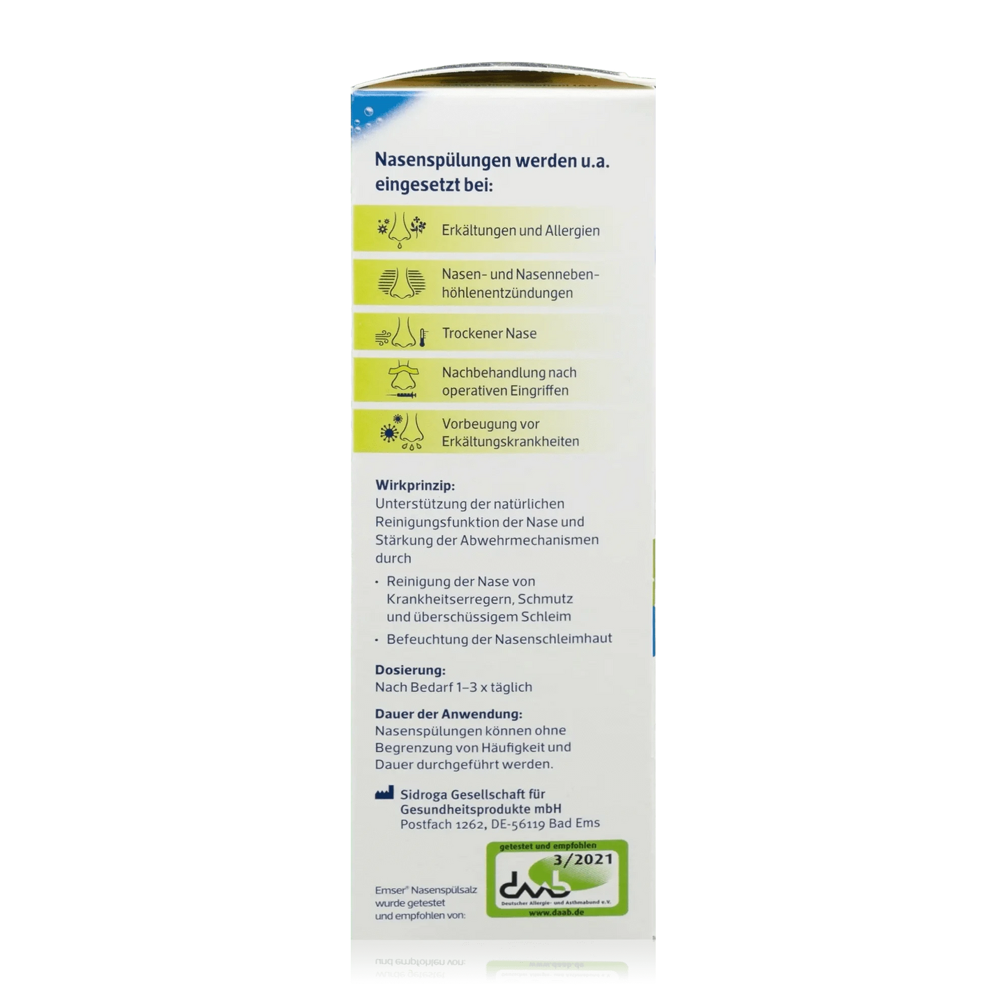 Emser Nasendusche mit 4 Beuteln Nasenspülsalz - Nasales Reinigungs-Set (1 St.) - ROTE.PLACE