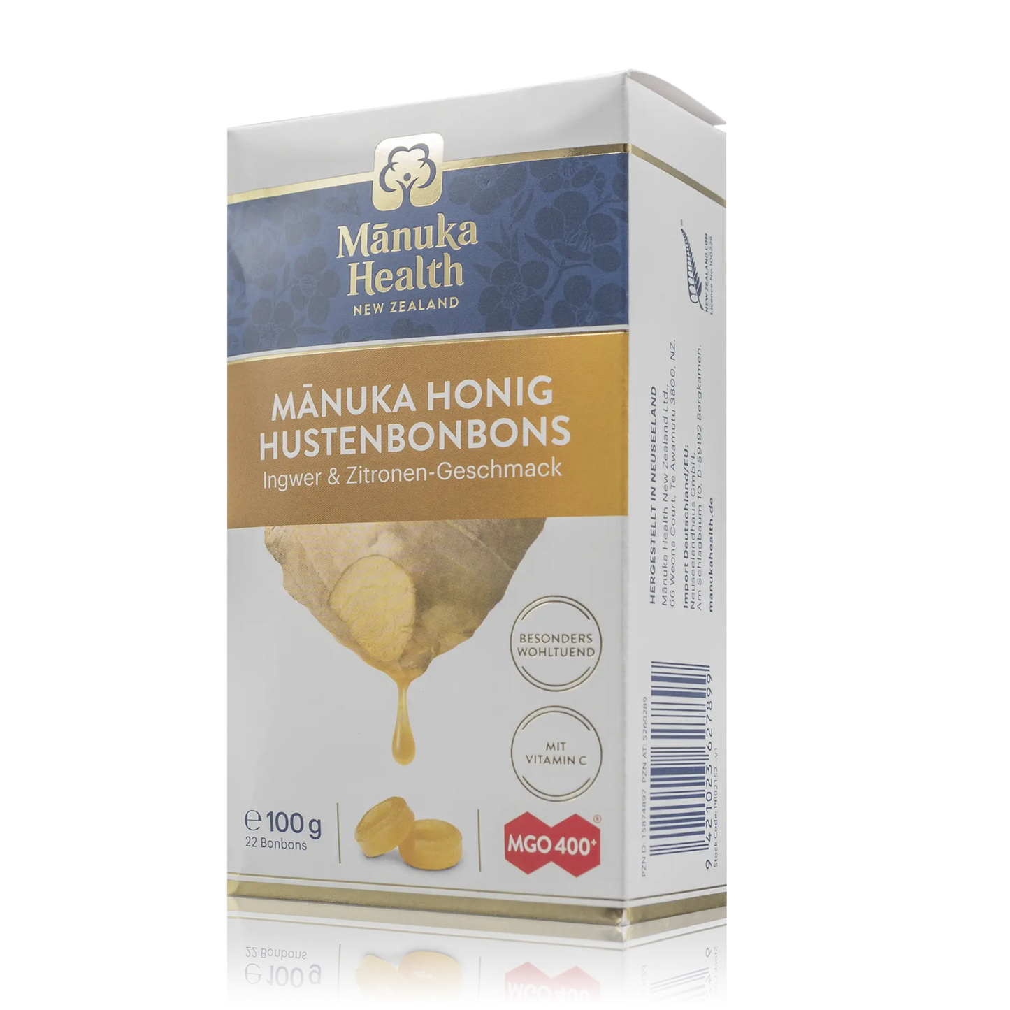 Manuka Honig Hustenbonbons Ingwer-Zitronen Geschmack (100g) - ROTE.PLACE