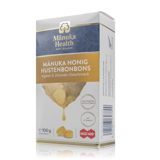 Manuka Honig Hustenbonbons Ingwer-Zitronen Geschmack (100g) - ROTE.PLACE