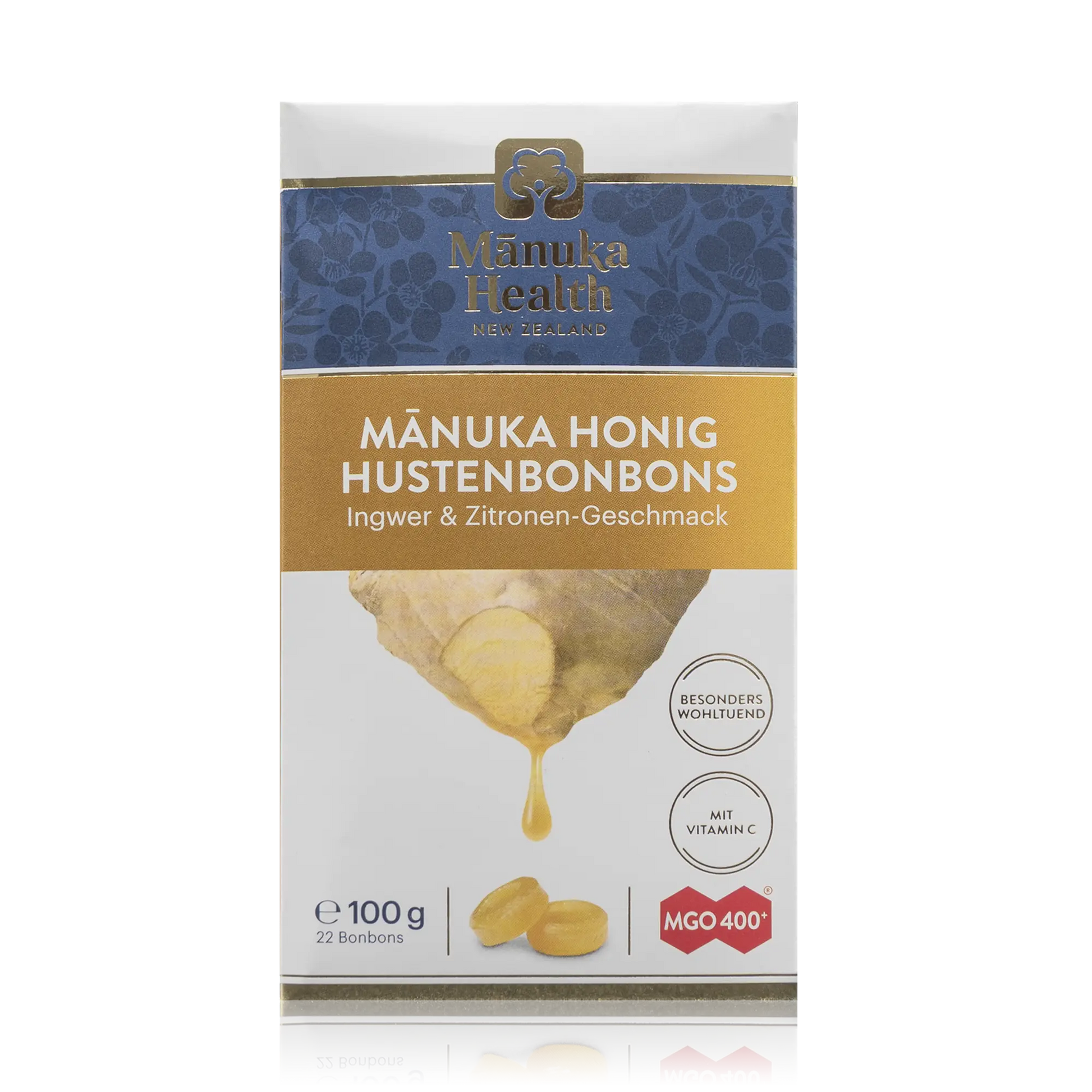 Manuka Honig Hustenbonbons Ingwer-Zitronen Geschmack (100g) - ROTE.PLACE