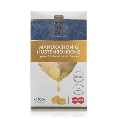 Manuka Honig Hustenbonbons Ingwer-Zitronen Geschmack (100g) - ROTE.PLACE