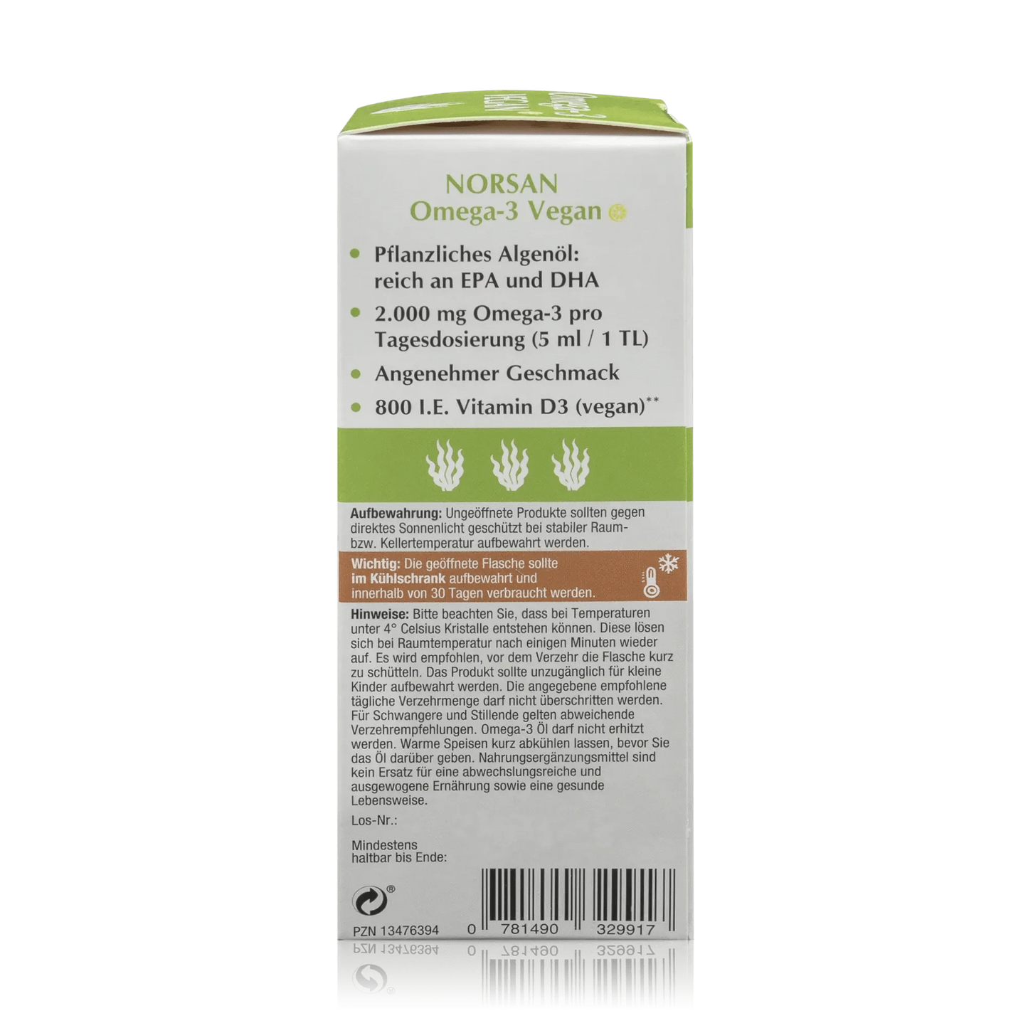 Norsan Algenöl Omega 3 Vegan mit Olivenöl und Zitronengeschmack (100ml) - ROTE.PLACE