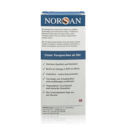 Norsan Omega 3 Total mit natürlichem Fischöl und Olivenöl - Natürlicher Geschmack (200ml) - ROTE.PLACE