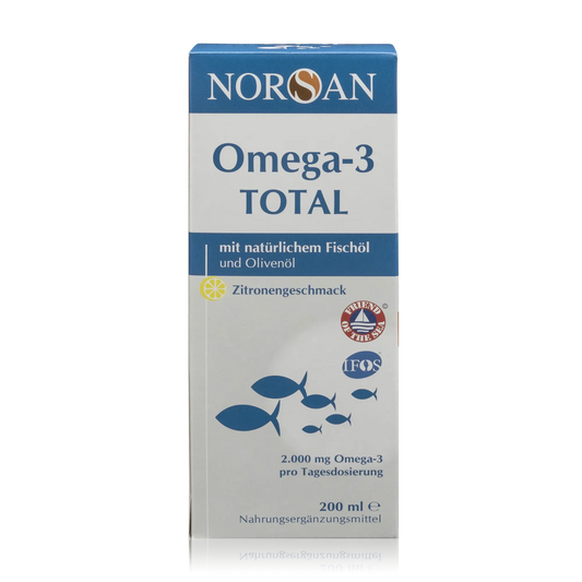 Norsan Fischöl Omega-3 Total mit Zitronengeschmack (200ml) - ROTE.PLACE