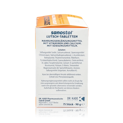 Sanostol Lutschtabletten mit Multi-Vitaminen und Calcium - ROTE.PLACE